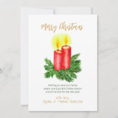 聖降誕祭の蝋燭 シーズンカード (正面)