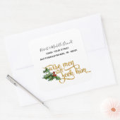 聖降誕祭の賢人がまだ彼を探している差出人住所 スクエアシール (封筒)