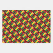 聖降誕祭の贈り物に秘密のサンタがサンタを招待 ラッピングペーパーシート (正面)