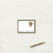 聖降誕祭の鐘と柊(ひいき)のポストイットメモ ポストイット (デスク上)