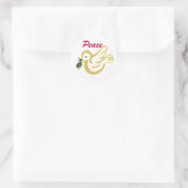 聖降誕祭の願いで平和が訪れる ラウンドシール (バッグ)