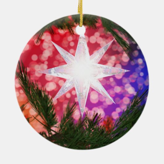 聖降誕祭の飾りは皆鮮やかだ セラミックオーナメント (裏面)