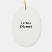 聖降誕祭の飾りを持つ司祭 セラミックオーナメント (裏面)