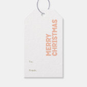 聖降誕祭はっきりしたモダン祝のラベルから ギフトタグ (正面)