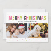 聖降誕祭はっきりした祭カラフル祭 シーズンカード (正面)