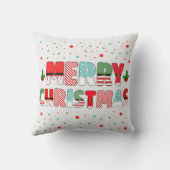 聖降誕祭はっきりした飾お目出とうの文字が書いてある クッション (裏面)