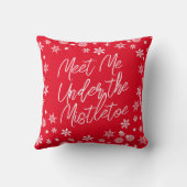聖降誕祭はミスタントーの赤い白の下で私に会う クッション (裏面)