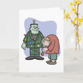 聖降誕祭は恐ろしく愉快だ カード (黄色い花)