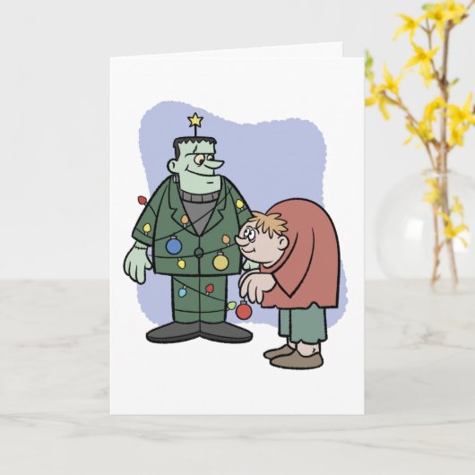 聖降誕祭は恐ろしく愉快だ カード (黄色い花)