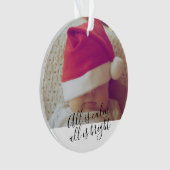 聖降誕祭は皆晴れ晴れパーソナライズされただ オーナメント (正面)