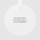 聖降誕祭は皆晴れ晴れパーソナライズされただ オーナメント (裏面)