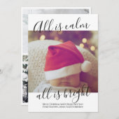 聖降誕祭は皆晴れ晴れパーソナライズされただ シーズンカード (正面/裏面)