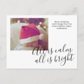 聖降誕祭は皆晴れ晴れパーソナライズされただ シーズンポストカード (正面)