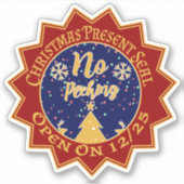 聖降誕祭まで覗き見は出来ない シール (正面)