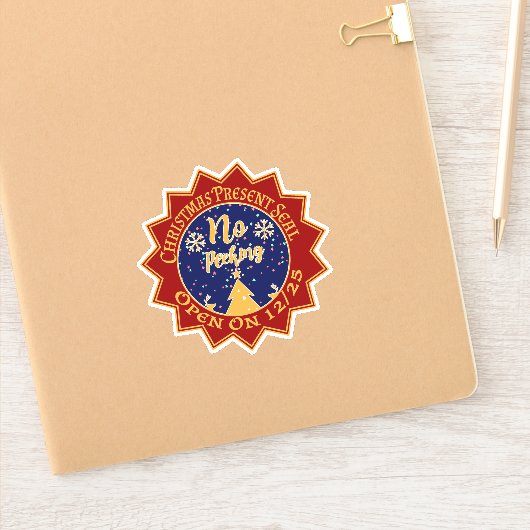 聖降誕祭まで覗き見は出来ない シール (ノートブック)