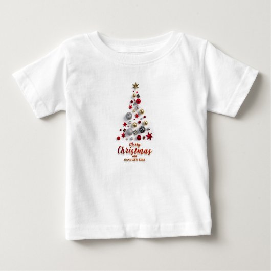 聖降誕祭や冬の季節 ベビーTシャツ (正面)