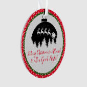 聖降誕祭を皆に楽しみ、一晩中楽しむ オーナメント (正面)