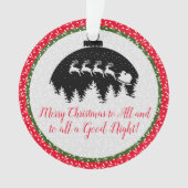 聖降誕祭を皆に楽しみ、一晩中楽しむ オーナメント (正面)
