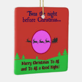 聖降誕祭を皆に楽しみ、一晩中楽しむ セラミックオーナメント (右)