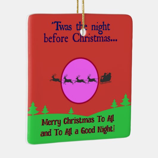 聖降誕祭を皆に楽しみ、一晩中楽しむ セラミックオーナメント (右)
