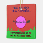 聖降誕祭を皆に楽しみ、一晩中楽しむ セラミックオーナメント (左)