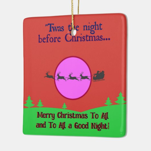 聖降誕祭を皆に楽しみ、一晩中楽しむ セラミックオーナメント (左)