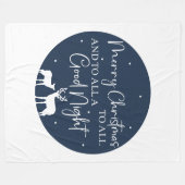 聖降誕祭を皆に楽しみ、一晩中楽しむ フリースブランケット (正面(横))