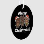 聖降誕祭を祝う動物が聖降誕祭を祝う オーナメント (正面)