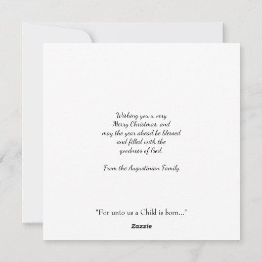 聖降誕祭を祝う理由はイエスだ シーズンカード (裏面)