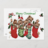 聖降誕祭を祝う！ – デザイナーポストカード シーズンポストカード (正面/裏面)