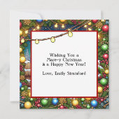 聖降誕祭を祝う | 馬のパンパーソナライズされた カード (裏面)