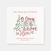 聖降誕祭を祝おう スタンダードカクテルナプキン (正面)