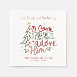 聖降誕祭を祝おう スタンダードカクテルナプキン