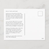 聖降誕祭を祝して彼を崇拝しよう シーズンポストカード (裏面)