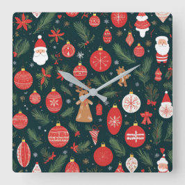 聖降誕祭を祝して聖降誕祭を祝して スクエア壁時計