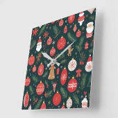 聖降誕祭を祝して聖降誕祭を祝して スクエア壁時計 (傾斜)