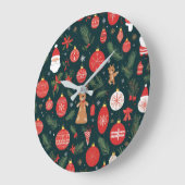 聖降誕祭を祝して聖降誕祭を祝して ラージ壁時計 (傾斜)