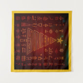 聖降誕祭エジプト象形文字1 タペストリー (正面(横))