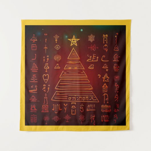 聖降誕祭エジプト象形文字1 タペストリー (正面)