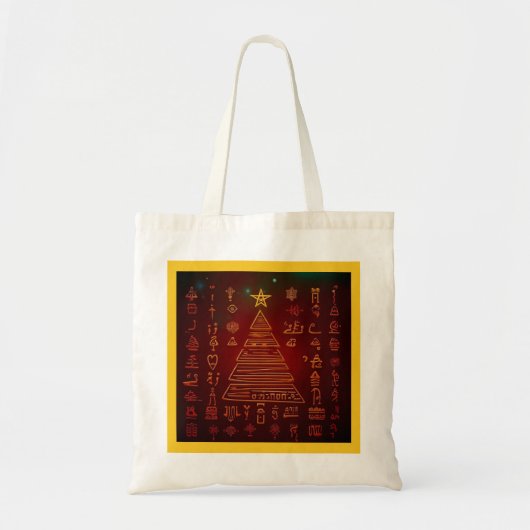 聖降誕祭エジプト象形文字1 トートバッグ (正面)