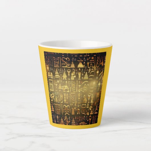 聖降誕祭エジプト象形文字2 カフェラテマグ (正面)