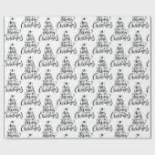 聖降誕祭エレガントお目出とう引用文 ラッピングペーパー (フラット)