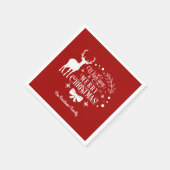 聖降誕祭エレガントの祝儀を祈る スタンダードカクテルナプキン (角)