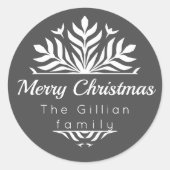 聖降誕祭エレガントを祝して歌う ラウンドシール (正面)