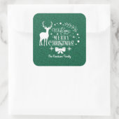 聖降誕祭エレガント祝いのモノグラムをお願い スクエアシール (バッグ)