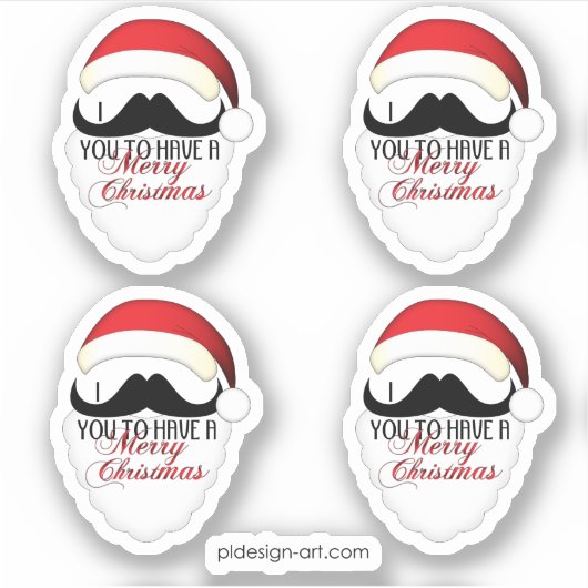 聖降誕祭カッコいいお目出とうかと思って僕は君に腹を立てておかなければならぬ シール (正面)