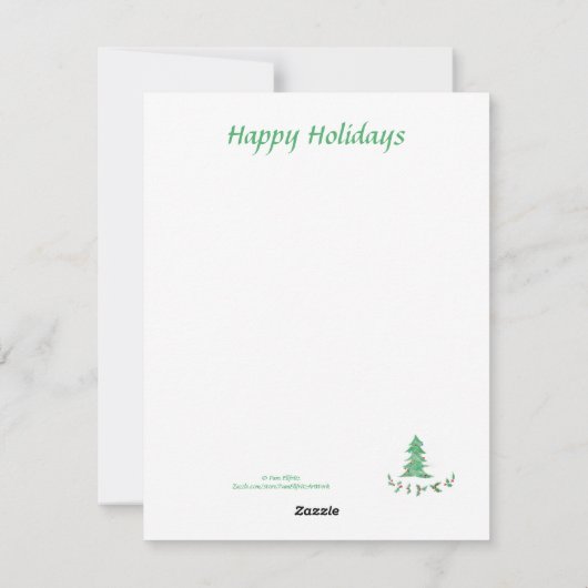 聖降誕祭カラフルの願いを込めた三つの天使 シーズンカード (裏面)