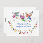 聖降誕祭カラフルの願いを込めた三つの天使 シーズンカード (正面/裏面)