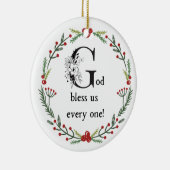 聖降誕祭キャロル神が私たちを祝福する セラミックオーナメント (右)