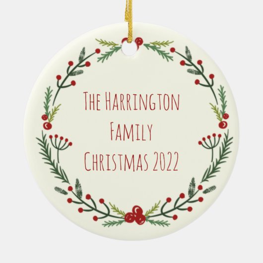 聖降誕祭キャロル神が私たちを祝福する セラミックオーナメント (裏面)